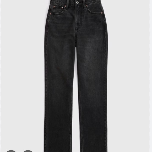 Abercrombie & Fitch Denim - The Slim Straight Ultra High Rise Curve Love